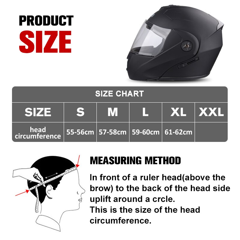 ZRE-HLMT Uchoose Unisex Motorcycle Helmet DOT Certification Double Lens ...